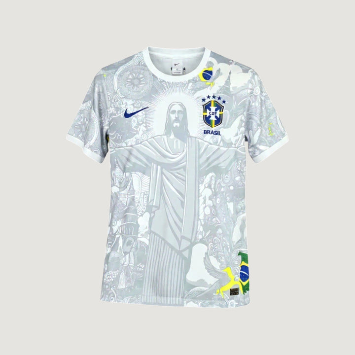 Brésil – Maillot Concept 25/26 – Blanc & Gris
