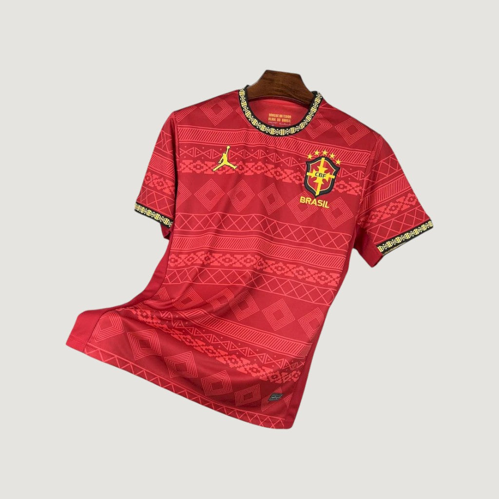 Brésil – Maillot Concept 25/26 – Rouge & Jaune